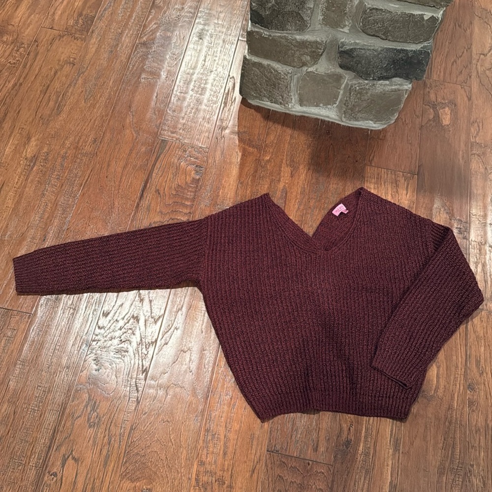 Mi Ami for Francesca’s Women’s Burgundy Sweater Size Small